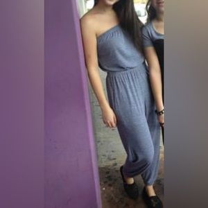 American Apparel Grey strapless Jumpsuit small